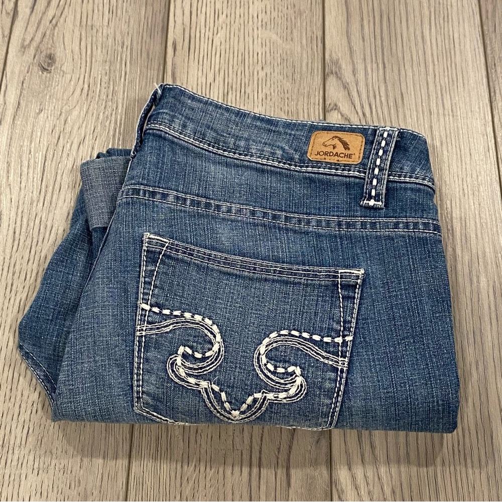 Jordache Jeans Skinny Cropped Women’s Size 6 MediumWash Denim Cuffed Hem Stretch - Picture 11 of 11